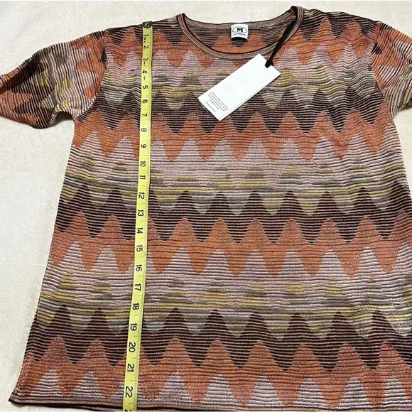 M missoni zig zag long sleeves knit top size M